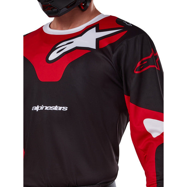 Jersey Alpinestars Racer Veil Negro / Rojo Brillante