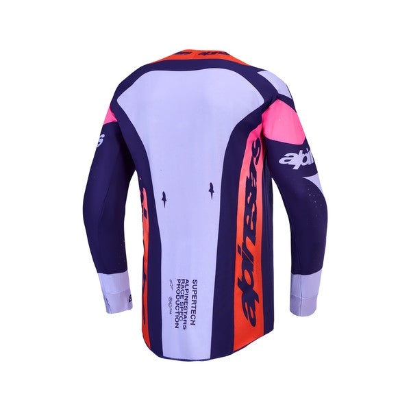 Jersey Alpinestars Supertech Dyna Violeta claro / Morado oscuro / Rosado flúor