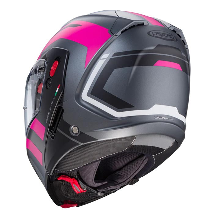 Casco Caberg Horus X Road MATT GUN METAL/BLACK/FUCSIA