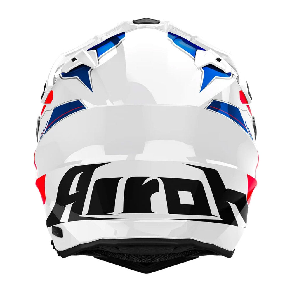 Casco Airoh Commander 2 Reveal Azul Rojo Brillo
