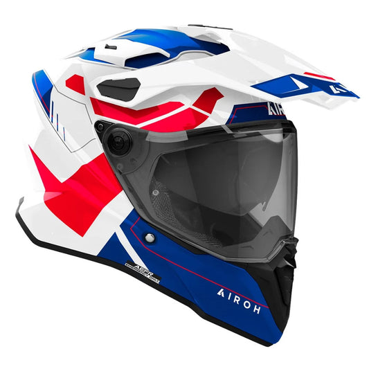Casco Airoh Commander 2 Reveal Azul Rojo Brillo