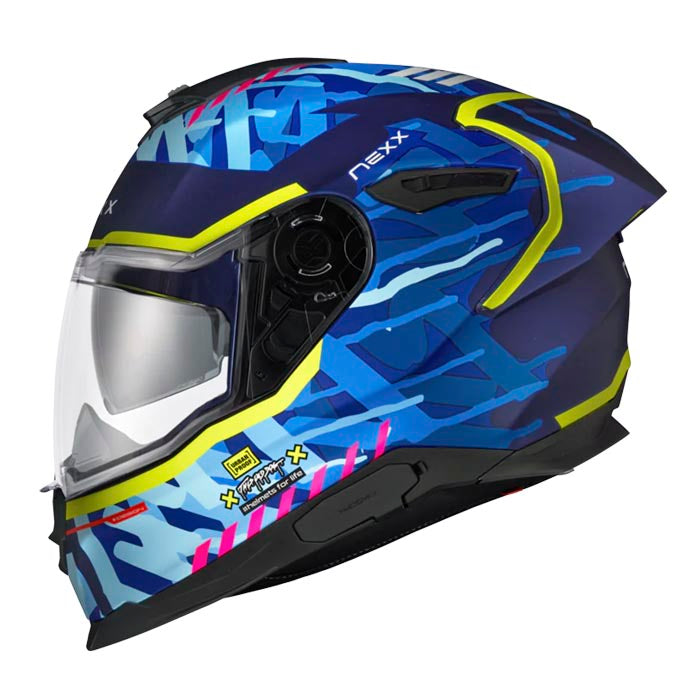 Casco Nexx Y.100R Urbangram Indigo Blue