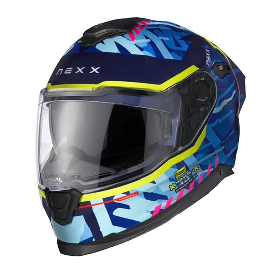 Casco Nexx Y.100R Urbangram Indigo Blue