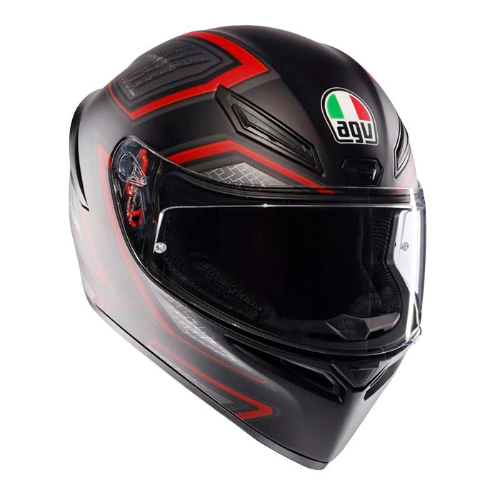 AGV K1 マットブラック/レッド Casco AGV K1 S Sling Matt Black / Red – Motoqueros Chile