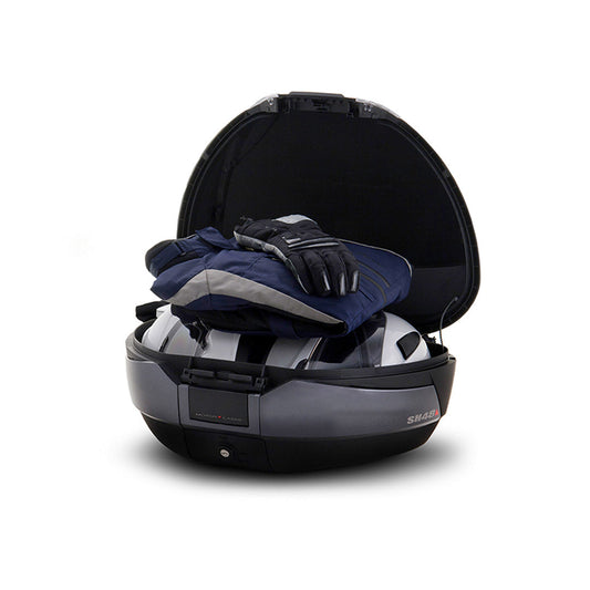 Maleta para Moto Shad Top-Case SH-48 Carbón + Respaldo