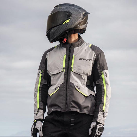 Chaqueta Seventy SD-JT67 Tanami Touring Negro/Gris/Amarillo