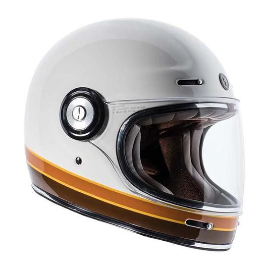 Casco T1 Iso Bar Blanco Brillante/Café