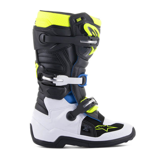 Botas Alpinestars Tech 7s Negro/ Azul/ Amarillo Fluor Junior