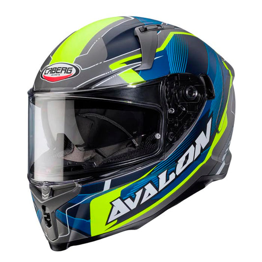 Caberg Avalon X Optic Matt Grey/Blue/Yellow Fluor