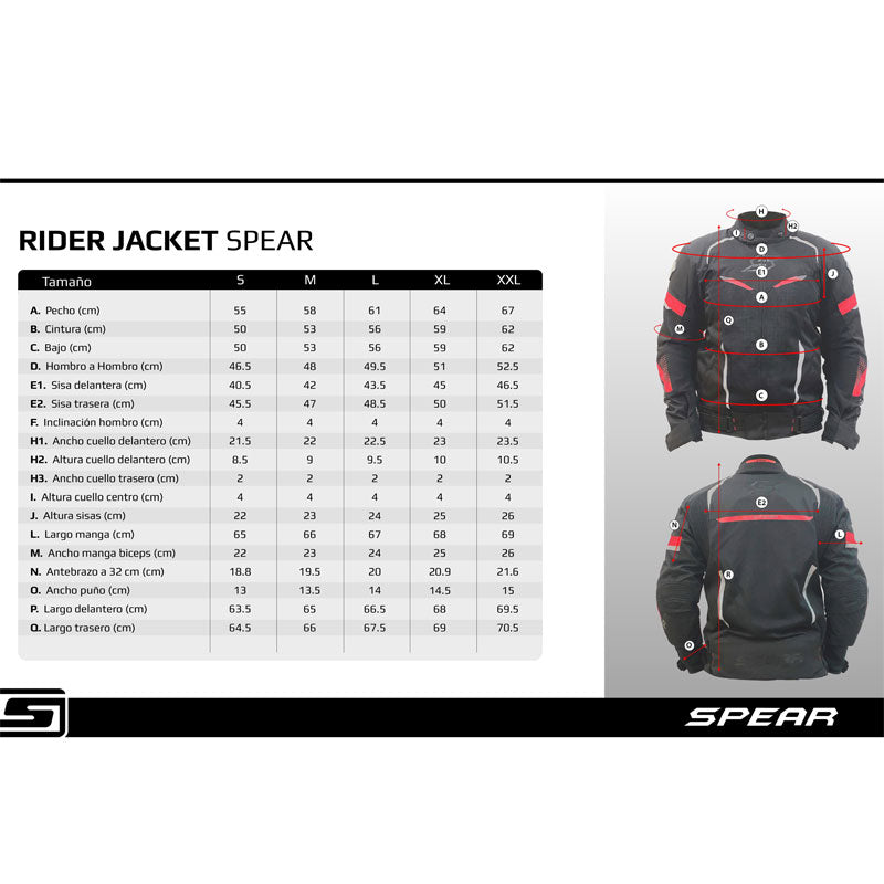 Chaqueta Spear MIF Rider Negro Amarillo