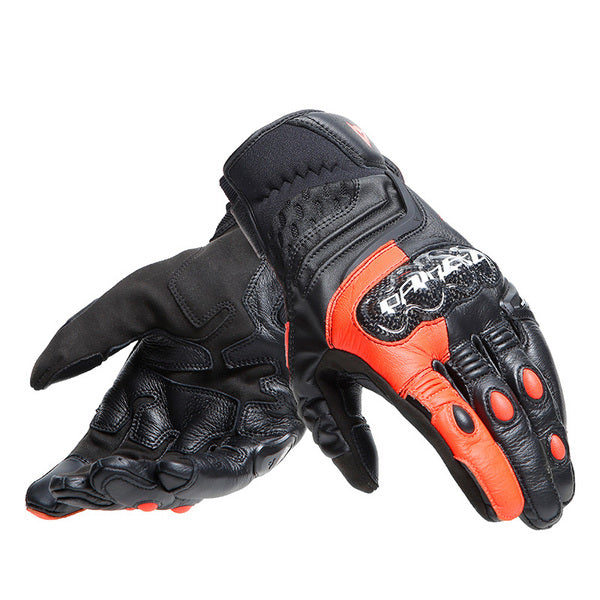 Guante Dainese Carbon 4 Short Negro / Rojo fluor