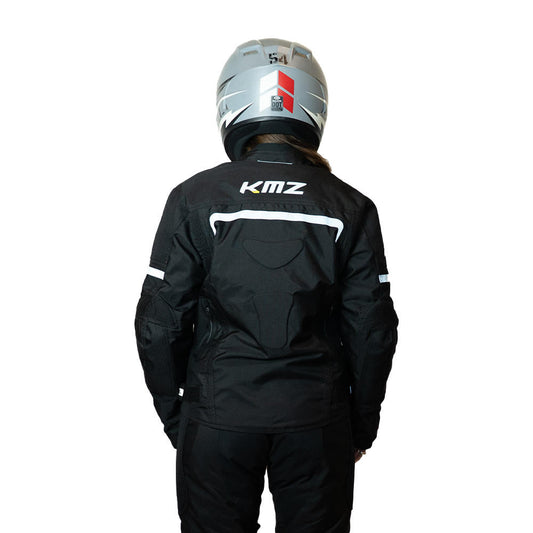 Chaqueta Moto Calle Mujer Metro Apex Negro Kmz