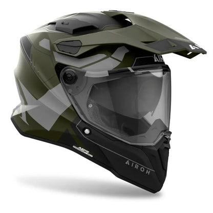 Casco Airoh Commander 2 Reveal Militar Verde Mate
