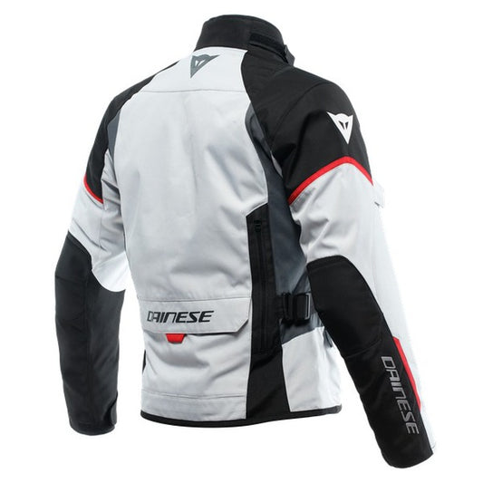 Chaqueta Dainese Tempest 3 D-Dry Gris Glaciar / Negro / Rojo Lava