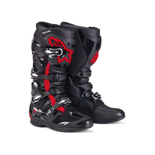 Botas Alpinestars Tech 7 Negro / Rojo Fluor