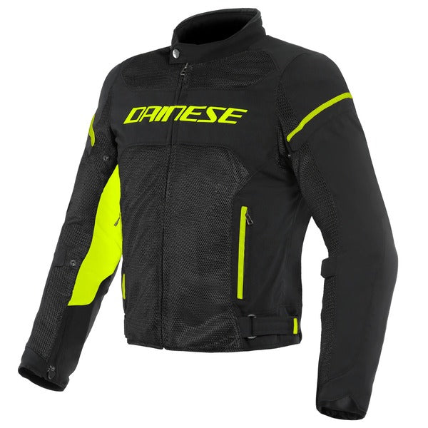 Chaqueta Dainese Air Frame D1 Tex Negro / Negro / Amarillo fluor