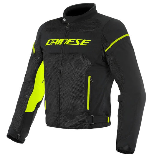 Chaqueta Dainese Air Frame D1 Tex Negro / Negro / Amarillo fluor