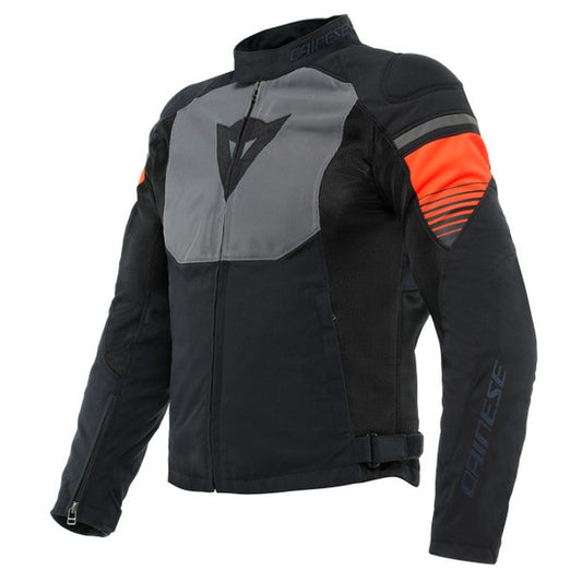 Chaqueta Dainese Air Fast Tex Negro / Gris / Rojo Fluor
