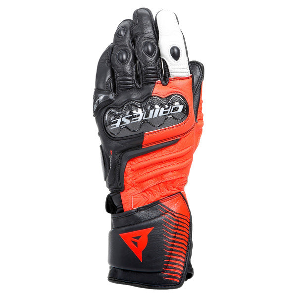 Guante Dainese Carbon 4 Long Negro / Rojo fluor / Blanco