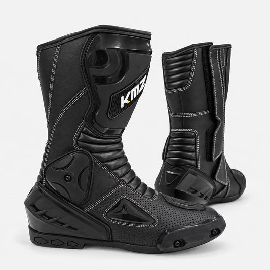 Zapatos Moto Calle Bomber Negro KMZ
