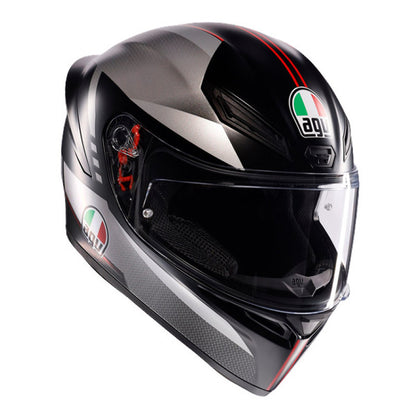 Casco AGV K1 S Lap Negro Matte/ Gris/ Rojo