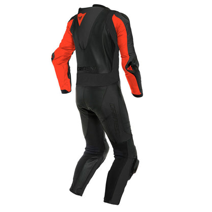 Traje Dainese Laguna Seca 5 Perforado Negro / Rojo fluor