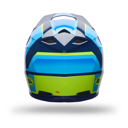 Casco Moto Mx-10 Mips Spiral Azul Vapor Bell