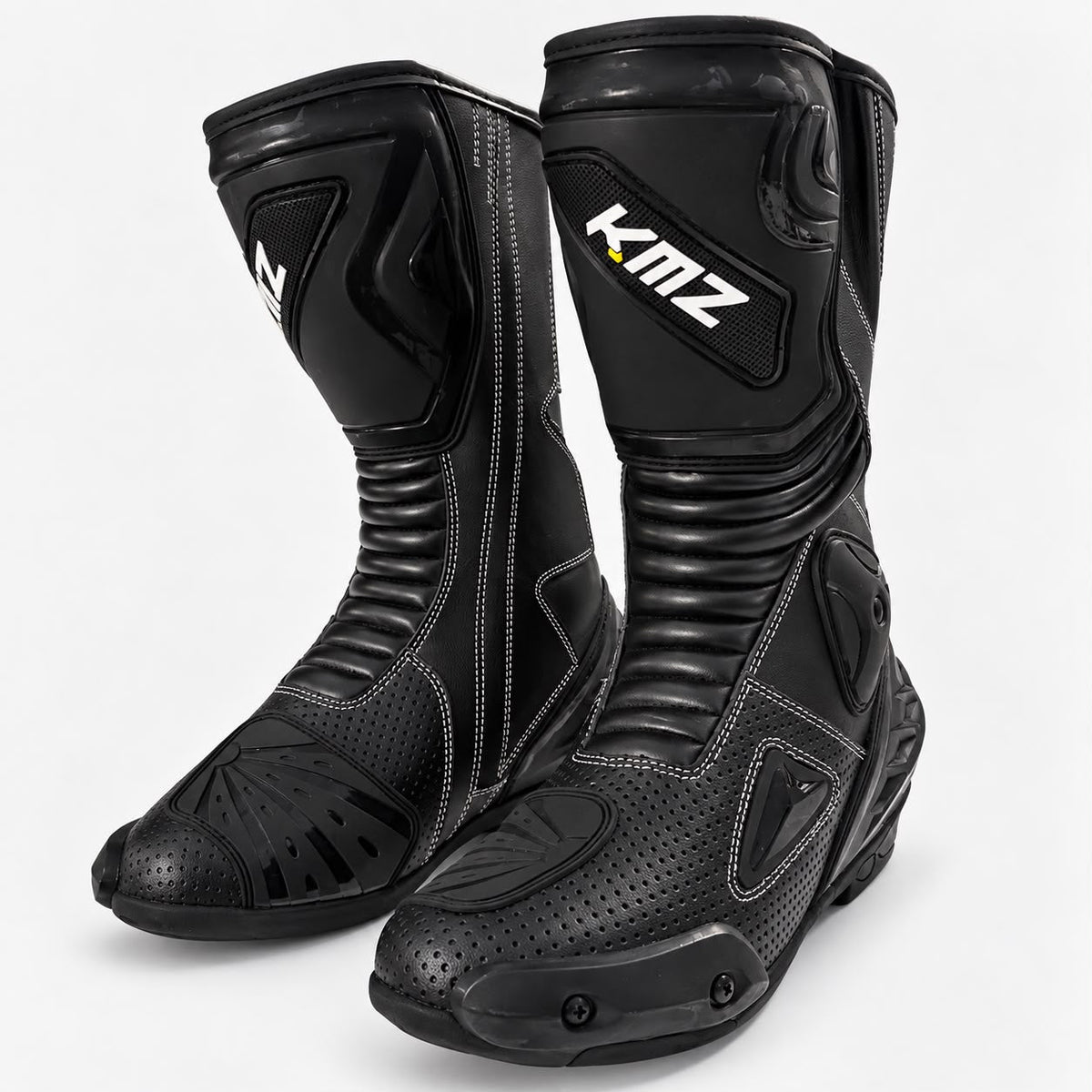 Zapatos Moto Calle Bomber Negro KMZ