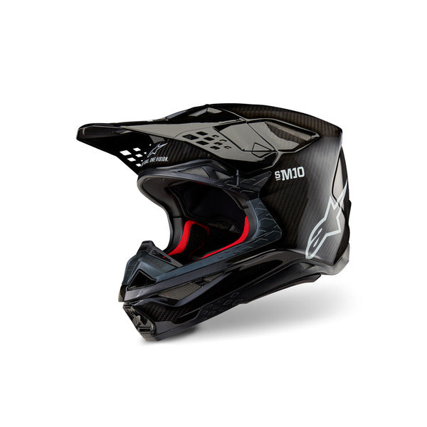 Casco Alpinestars Supertech S-M10 Solid Negro Brillante Carbono