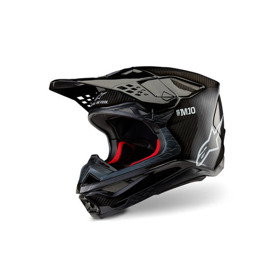 Casco Alpinestars Supertech S-M10 Solid Negro Brillante Carbono