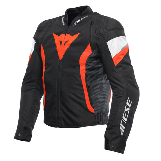 Chaqueta Dainese Avro 5 Tex Negro / Rojo Fluor / Blanco