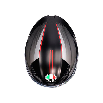 Casco AGV K1 S Lap Negro Matte/ Gris/ Rojo