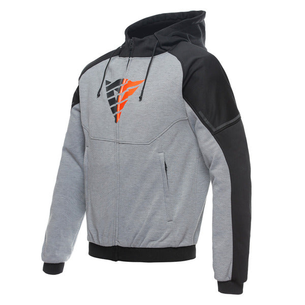 Chaqueta Dainese Daemon-X Full Zip Gris / Negro / Rojo Fluor