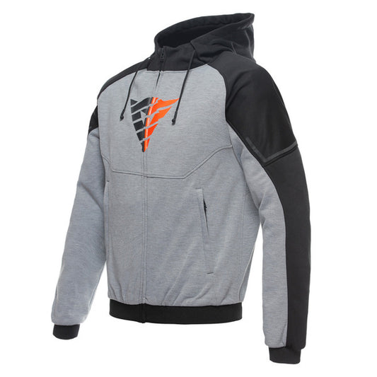 Chaqueta Dainese Daemon-X Full Zip Gris / Negro / Rojo Fluor