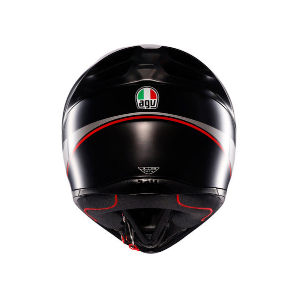 Casco AGV K1 S Lap Negro Matte/ Gris/ Rojo