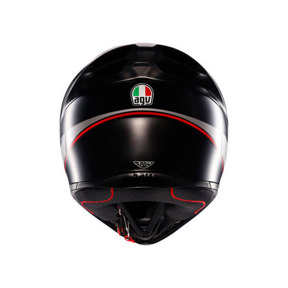Casco AGV K1 S Lap Negro Matte/ Gris/ Rojo