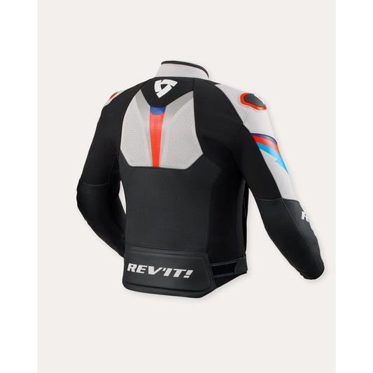 Rev’it! Chaqueta de Cuero Quantum 3 Negro / Gris Claro