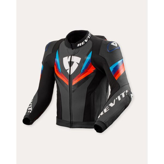 Rev’it! Chaqueta de Cuero Quantum 3 Pro Negro / Azul