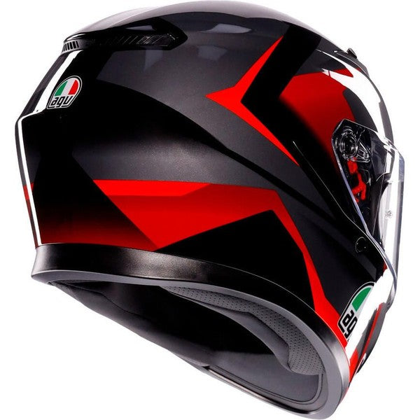 Casco AGV K3 Striga Negro / Gris / Rojo
