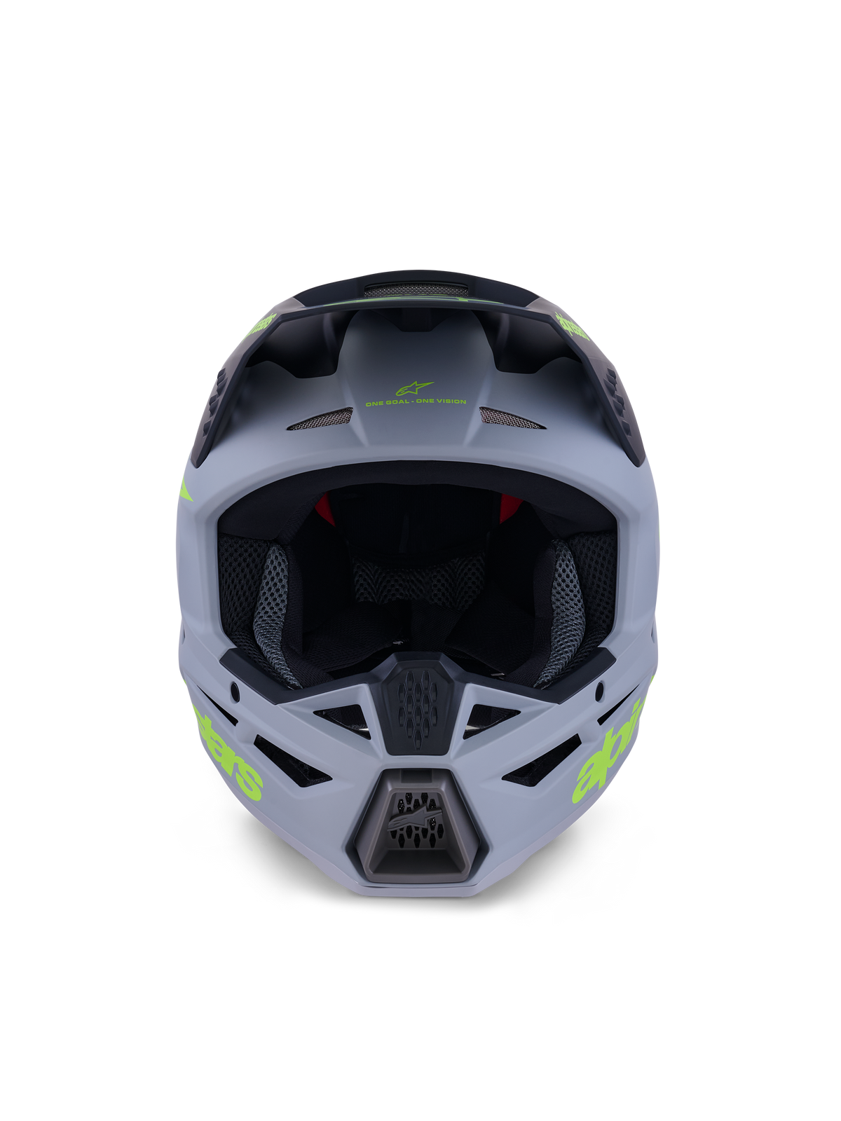 Casco Alpinestars S-M3 Radium Gris / Negro / Amarillo Flúor Mate - vista 2