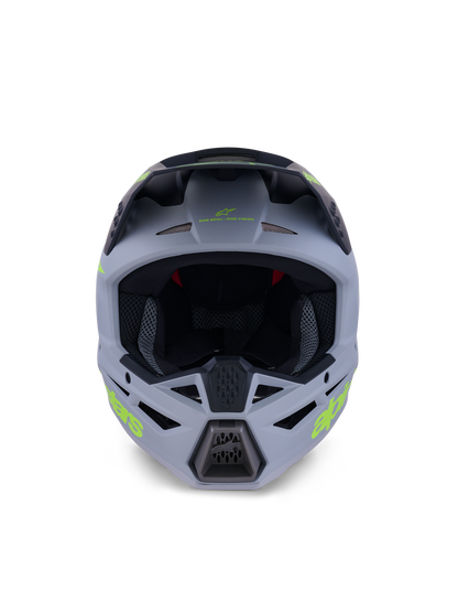 Casco Alpinestars S-M3 Radium Gris / Negro / Amarillo Flúor Mate - vista 2