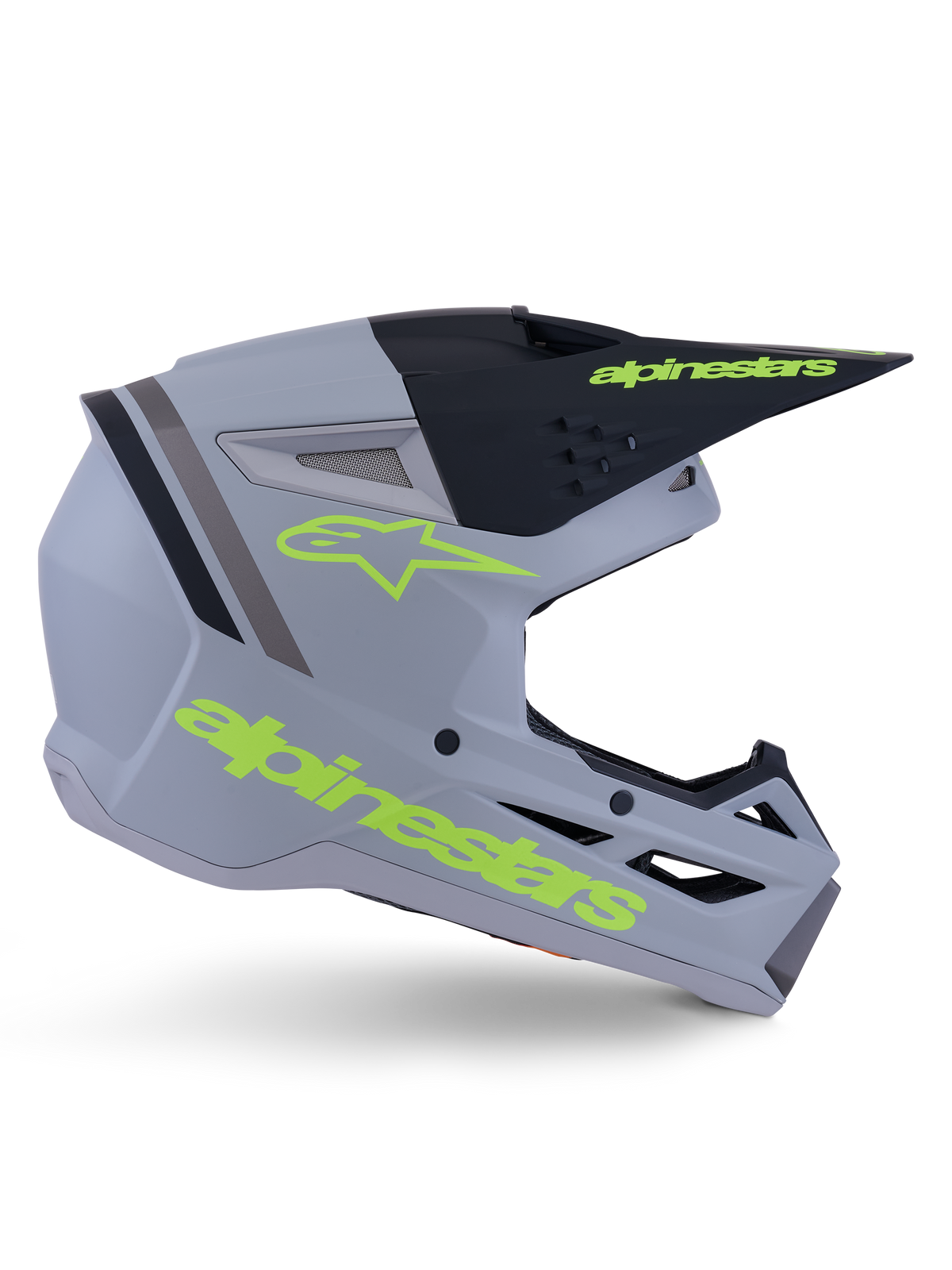 Casco Alpinestars S-M3 Radium Gris / Negro / Amarillo Flúor Mate