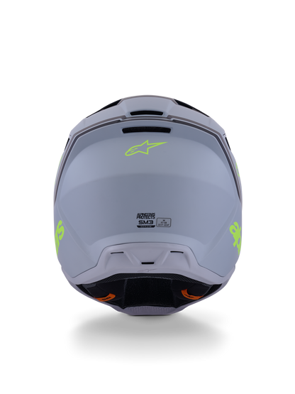 Casco Alpinestars S-M3 Radium Gris / Negro / Amarillo Flúor Mate - vista 6