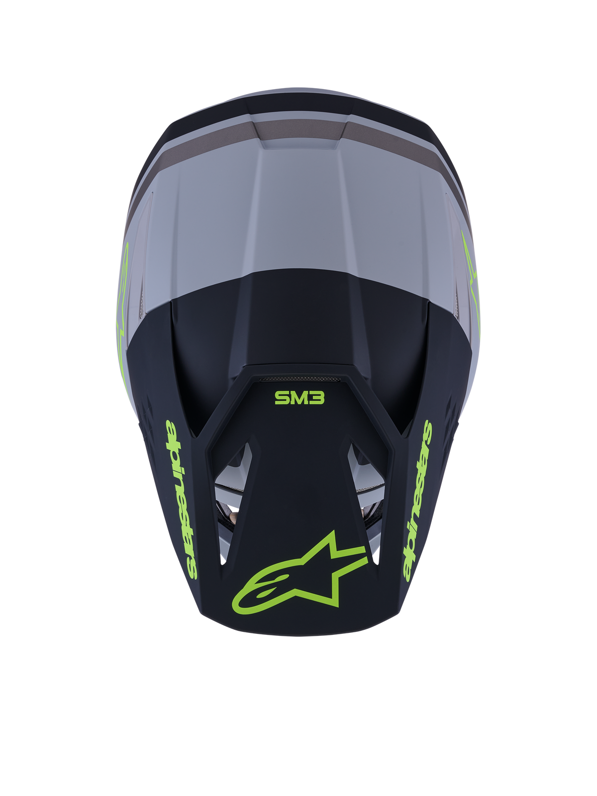 Casco Alpinestars S-M3 Radium Gris / Negro / Amarillo Flúor Mate - vista 7