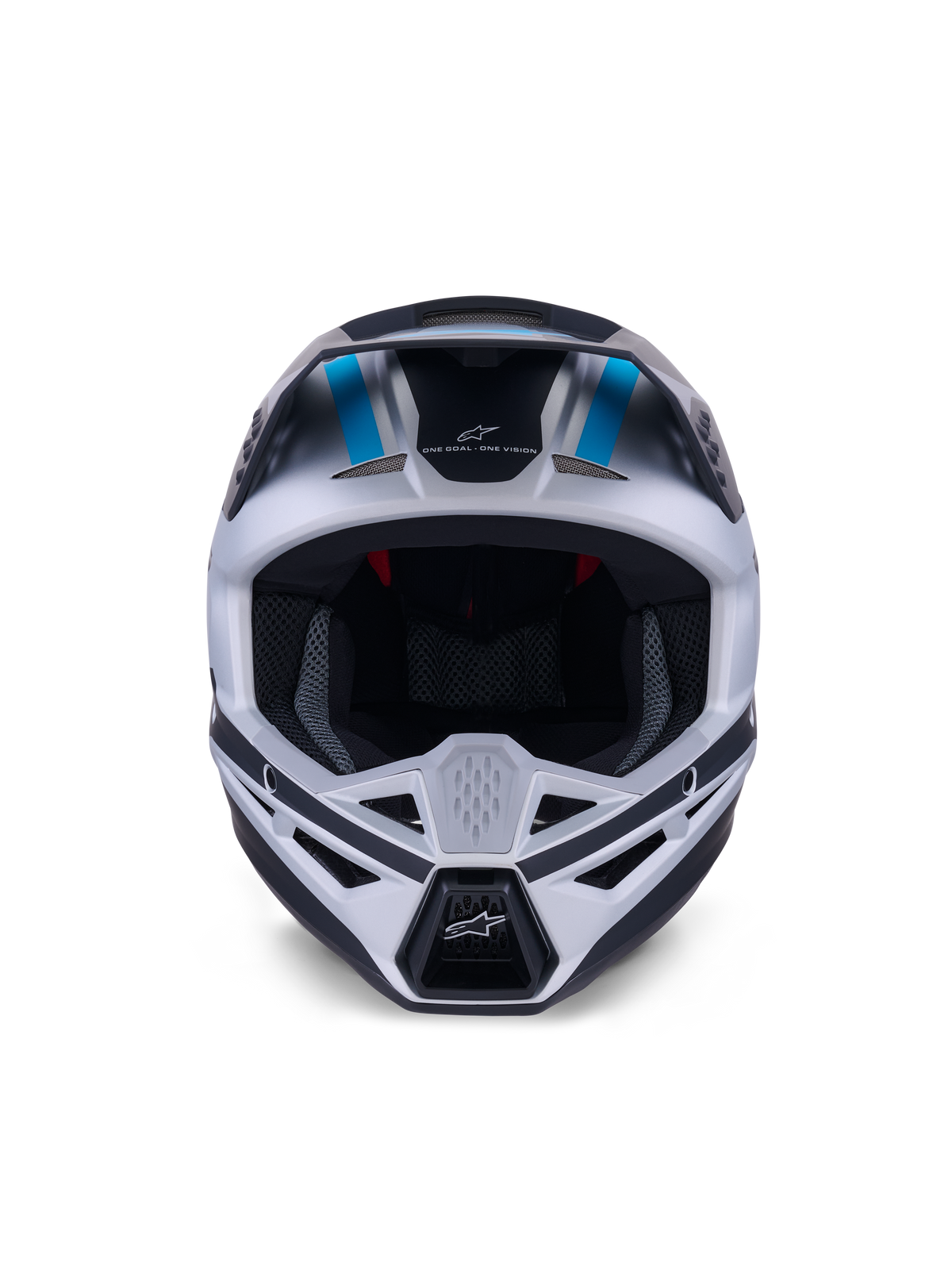 Casco Alpinestars S-M3 Heat Plateado / Azul / Negro Mate - vista 2