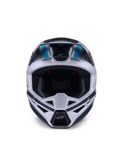 Casco Alpinestars S-M3 Heat Plateado / Azul / Negro Mate - vista 2