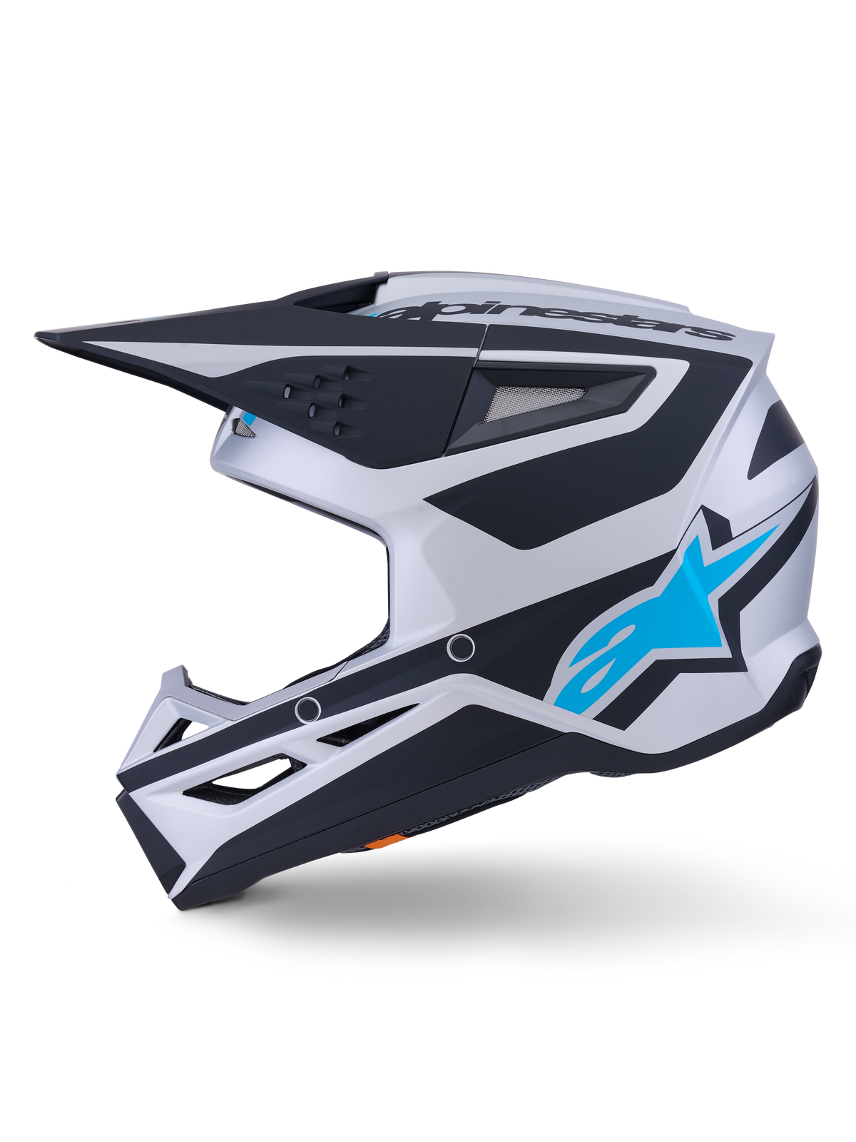 Casco Alpinestars S-M3 Heat Plateado / Azul / Negro Mate - vista 5