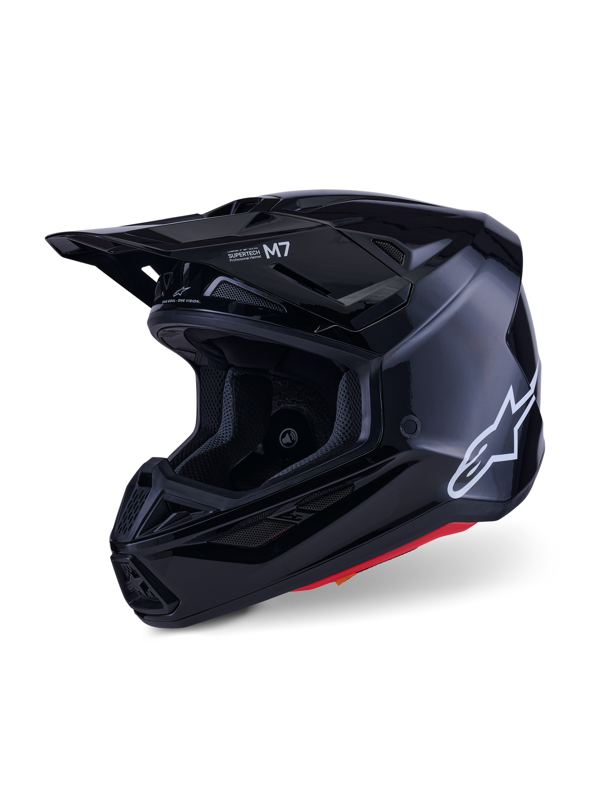 Casco Alpinestars S-M7 Solid Negro de frente