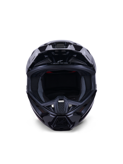 Casco Alpinestars S-M7 Solid Negro vista frontal