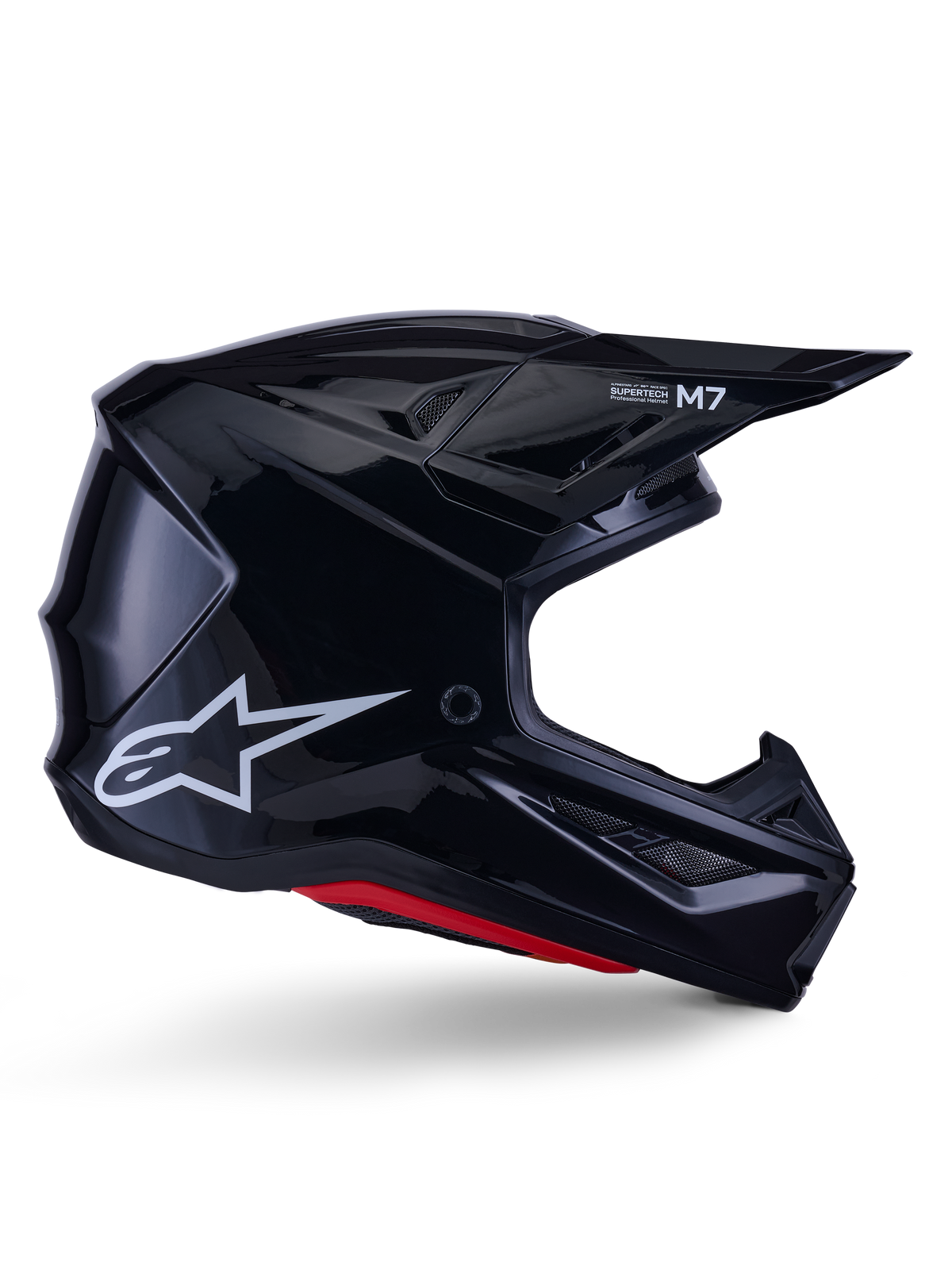 Casco Alpinestars S-M7 Solid Negro Brillante